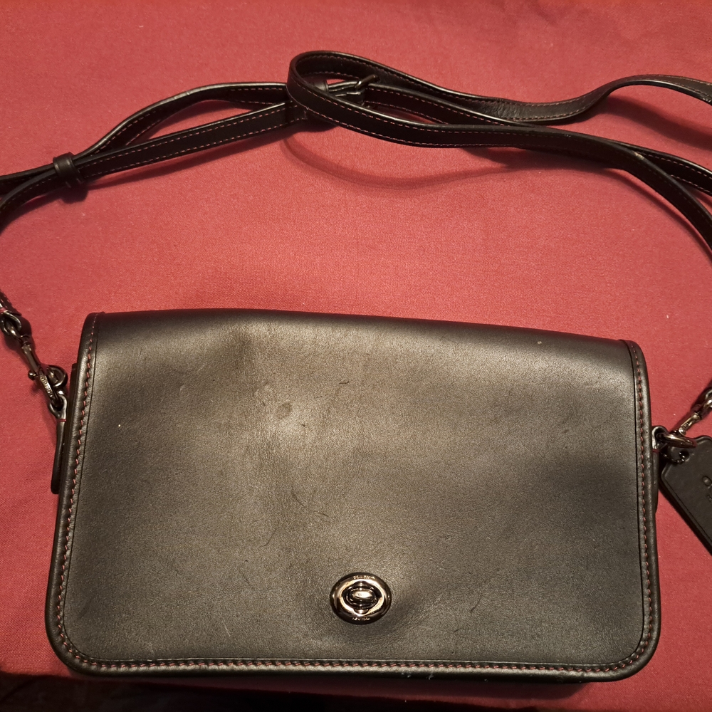 Coach Black Leather Crossbody Bag